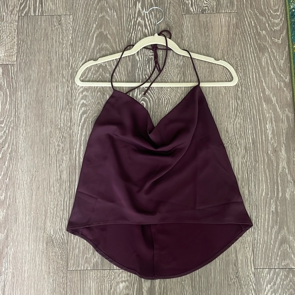 Tobi Tops - Tobi Plum Halter Top